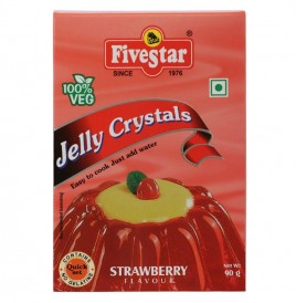 Five Star Jelly Crystals, Strawberry Flavour  Box  90 grams
